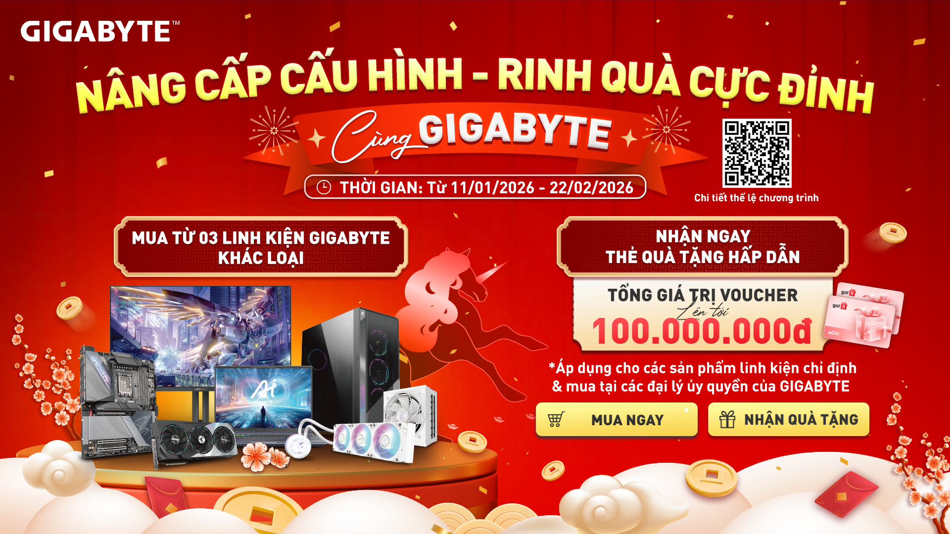 🎉 CHƠI LỚN – NHẬN LỚN: GIGABYTE MỞ MÀN NĂM MỚI VỚI ƯU ĐÃI CỰC ĐỈNH! 🎉