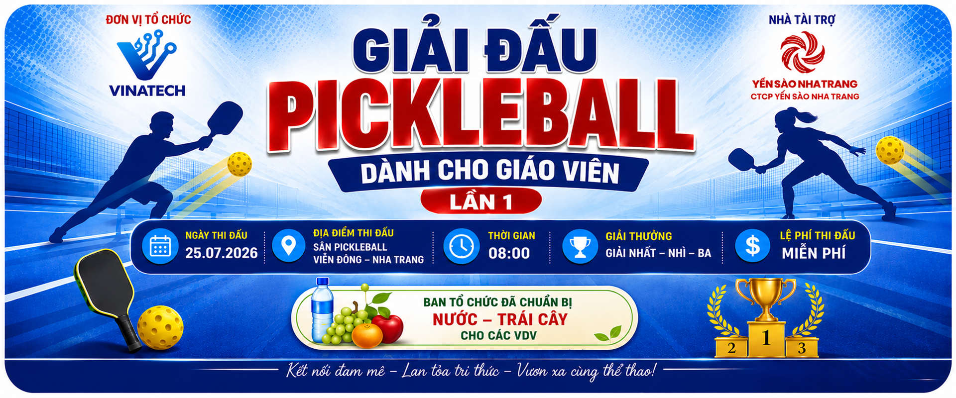 VINATECH TỔ CHỨC GIẢI PICKLEBALL DÀNH CHO GIÁO VIÊN LẦN THỨ NHẤT – KẾT NỐI ĐAM MÊ, LAN TỎA TINH THẦN THỂ THAO