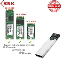 Hộp Box ổ cứng SSD SSK (SHE-C320) (For M.2 sata)