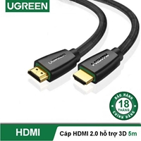 UGREEN - Cáp HDMI 2.0 Dài 5M Cao Cấp 40412, Hỗ Trợ 3D...
