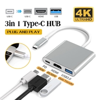 Bộ chuyển đổi USB Type-C ra HDMI 4K + USB-C + USB 3.0...