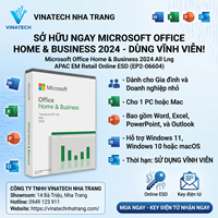 Phần mềm Microsoft Office Home & Business 2024 All Lng APAC EM Retail Online ESD (EP2-06604) - Key điện tử