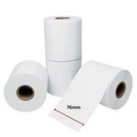 Giấy in decal nhiệt - Khổ 76mm liên tục in đơn livestream dài 30m, 