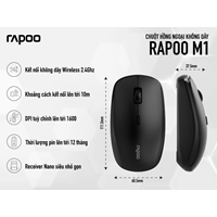 Chuột máy tính không dây RAPOO M1 Black