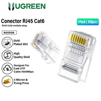 Đầu bấm mạng RJ45 Cat6 cao cấp Ugreen 60558 (Hộp 100 cái)