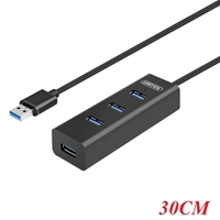 UNITEK Y-3089 - Hub USB 1 ra 4 USB 3.1, 30cm